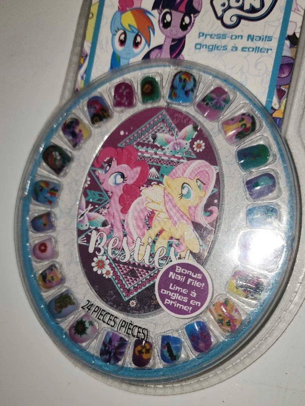 My Little Pony Press-On Nails - Pink, Purple, Blue, Yellow